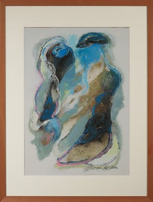 Bert Braam - Gemengde techniek op papier, Zonder titel - Ingelijst kopen? Bied vanaf 1!
