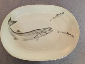 Heinrich & Co - Porseleinen visschaal met sauskom kopen? Bied vanaf 10!