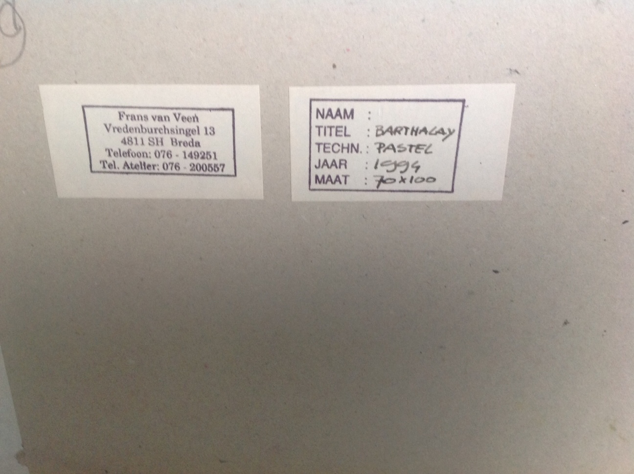 Frans van Veen - Bartalay kopen? Bied vanaf 200!