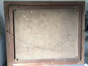 Dora Brandenburg-Polster - Het stapelen van de turf in winter, Olieverf op Doek, Ingelijst - Groot werk! kopen? Bied vanaf 299!