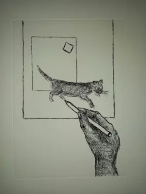 Roger Raveel - Kat in vierkant kopen? Bied vanaf 195!