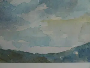 Niet of onleesbaar gesigneerd - Ingelijste aquarel , Wolkenlucht - 1978 kopen? Bied vanaf 1!