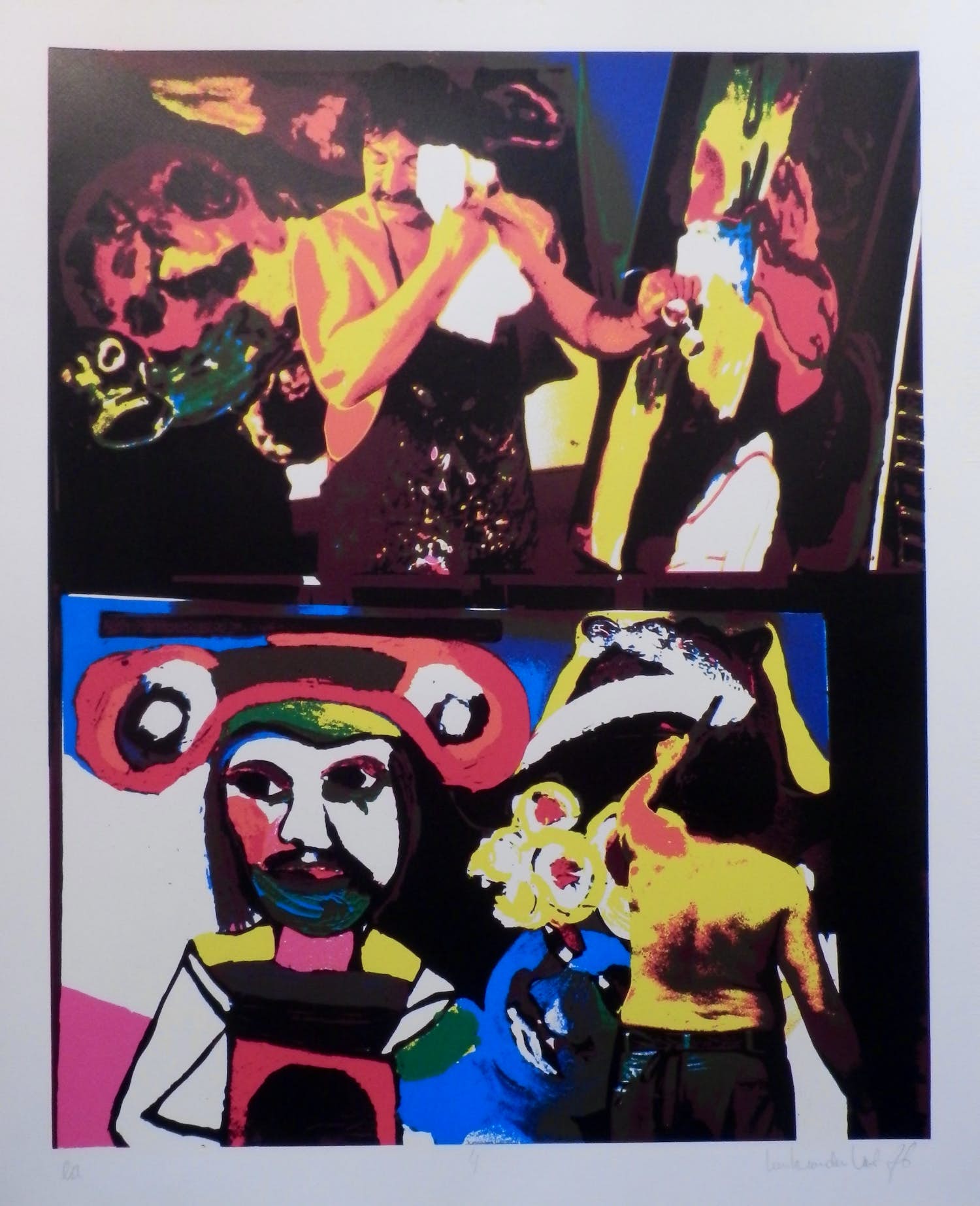 Karel Appel - Kleurenzeefdruk THURSDAY uit 1976 verkocht voor € 175!