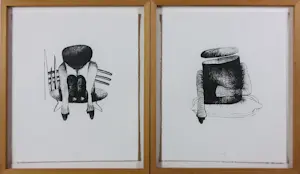 AcheterLies Lantinga - Set van 2 litho's, Kom kleef in mij & Ik pel... - Ingelijst? Enchérissez de 80!