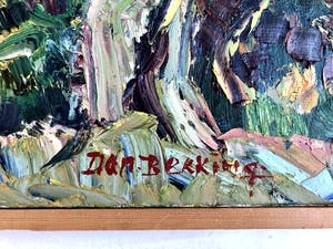 Daniel Wilhelm Bekking - Landschap bij Auvergne - Olieverf op Doek, Ingelijst kopen? Bied vanaf 199!