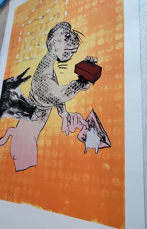 Jorg Immendorff - Maureraffe, signiert, datiert und e.a. kopen? Bied vanaf 440!