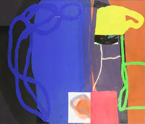 Adalbert Fässler - Gemengde techniek op doek, Zonder titel - Ingelijst kopen? Bied vanaf 1!