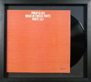 Sol LeWitt - Gesigneerde LP-hoes, Philip Glass album: Music in Twelve Parts - Ingelijst verkocht voor € 1!