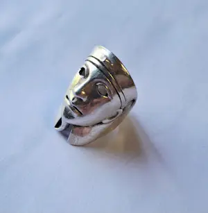 zilveren vintage egyptische farao statement ring Toutankhamon kopen? Bied vanaf 60!