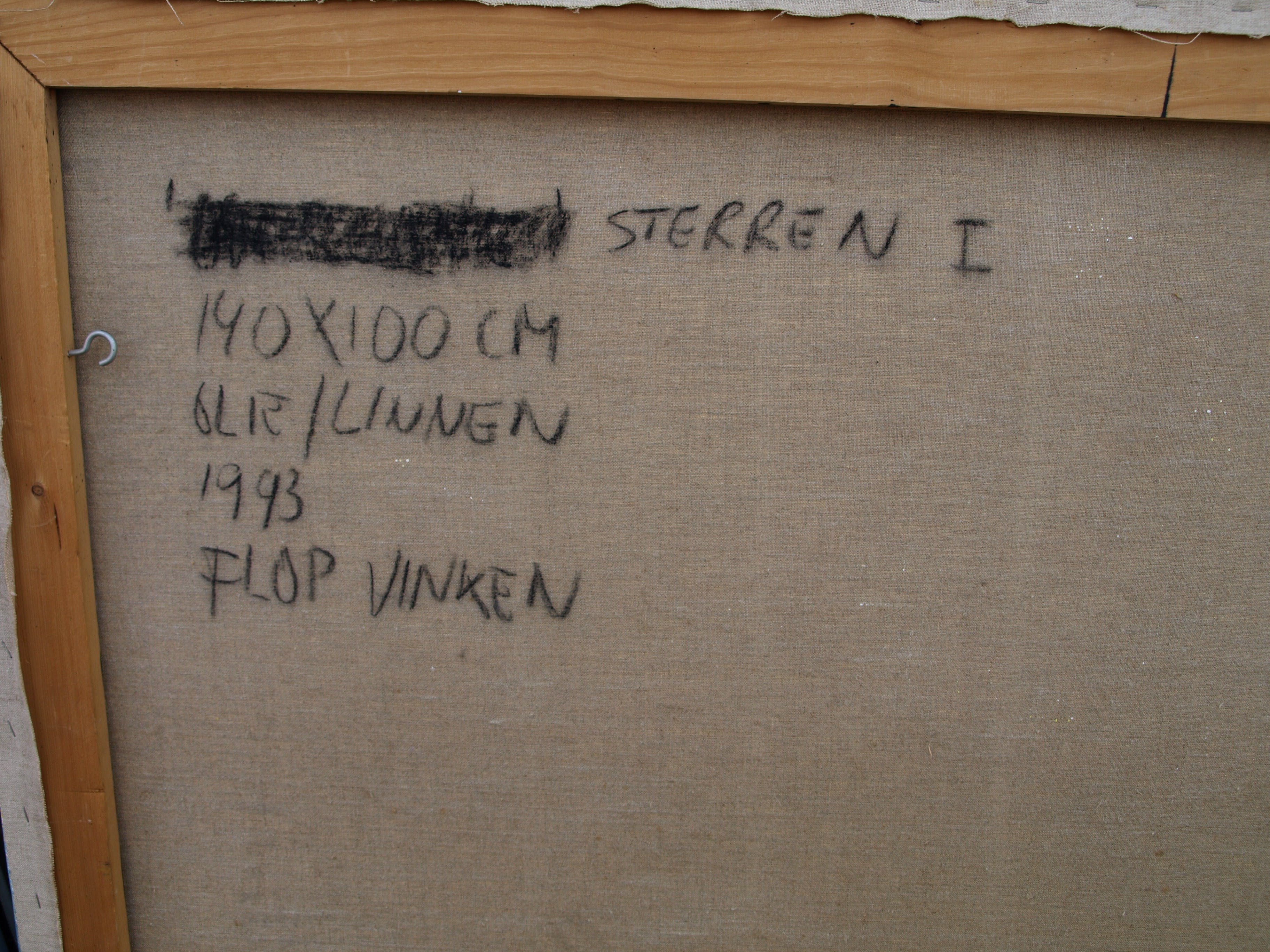 Flop Vinken - Olieverf op linnen , Kuifje ontmoet Jezus - GROOT - 1993 kopen? Bied vanaf 100!