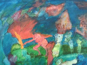 Willemien Albers - Zinnebeelden | Gouache - ingelijst kopen? Bied vanaf 25!