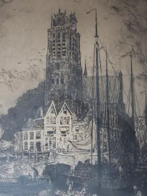 Martin van Waning - Gezicht op Dordrecht. kopen? Bied vanaf 39!