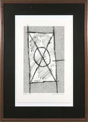 Jan Schoonhoven - Zeefdruk uit het portfolio Formatie - Ingelijst verkocht voor € 1!