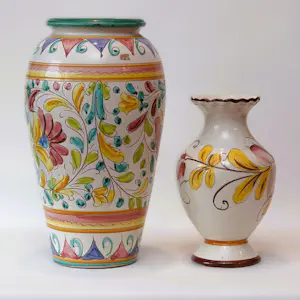 ARS Artigiana Deruta - set van 2 Italiaanse vazen | Perugia 40 cm en Catagirone 26 cm kopen? Bied vanaf 33!