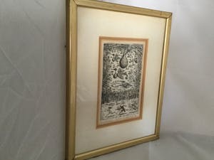 Niet of onleesbaar gesigneerd - bijzondere ets/potlood schilderij !!, kopen? Bied vanaf 10!