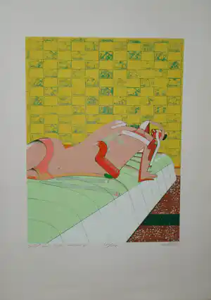 Christian Rolet - Zeefdruk, Getekend, "Petit nu belge couché" verkauft für € 60!
