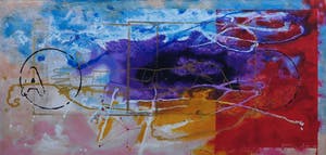 Piotr Konkel - Zeefdruk op board, 3-luik embrace (met ophangsysteem) kopen? Bied vanaf 80!