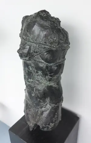 Kiny Copinga - Brons, Vrouwelijke torso in draad gewikkeld (Groot!) kopen? Bied vanaf 1400!
