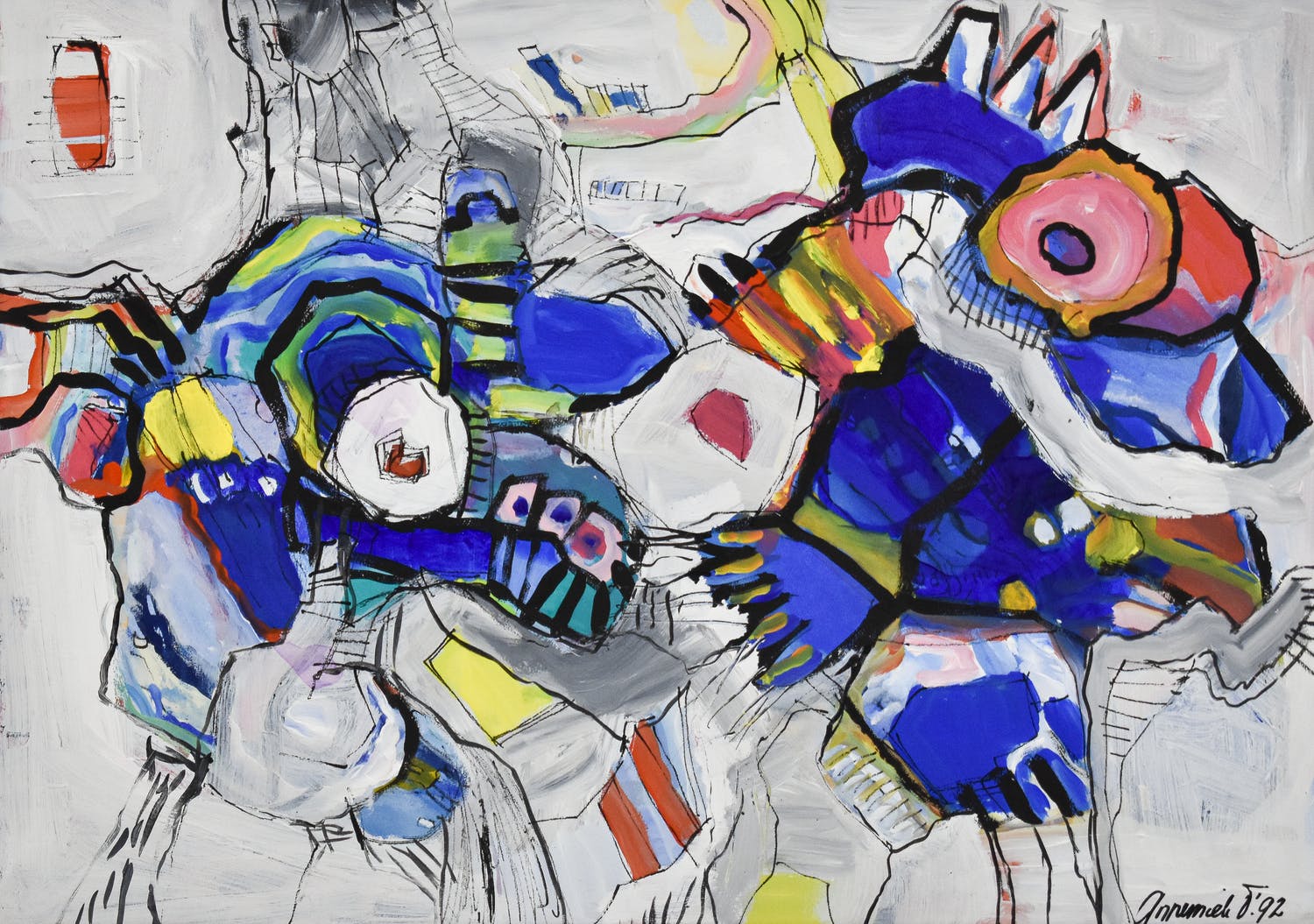 Annemiek Tjepkema kleurrijke hond sold! View the auction result