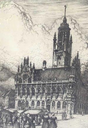 Louis Heijmans - C3851-4, stadhuis Middelburg kopen? Bied vanaf 40!