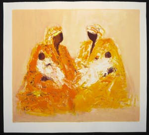 Wil Willemsen - Zeefdruk op papier, Les Mamas kopen? Bied vanaf 1!