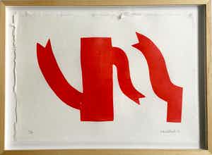 Klaas Gubbels - houtdruk - 2018 - oplage 18 ex. - ingelijst. verkocht voor € 385!