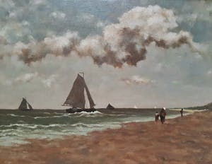 Niet of onleesbaar gesigneerd - Strand en zeegezicht kopen? Bied vanaf 1!