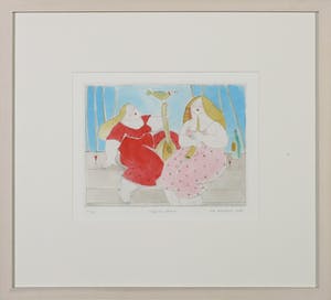 Ada Breedveld - Handgekleurde ets, Kleine pauze kopen? Bied vanaf 1!