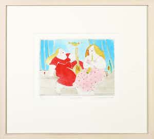 Ada Breedveld - Handgekleurde ets, Kleine pauze verkocht voor € 1!