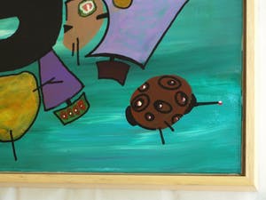 Jasper Banen - Acryl op doek, ingelijst , “Geel ontmoet de Anderen” – 2016 kopen? Bied vanaf 85!