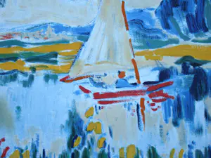 Buy Maurice de Vlaminck - Voile sur le lac - 1973 - Kleuren lithografie? Bid from 80!