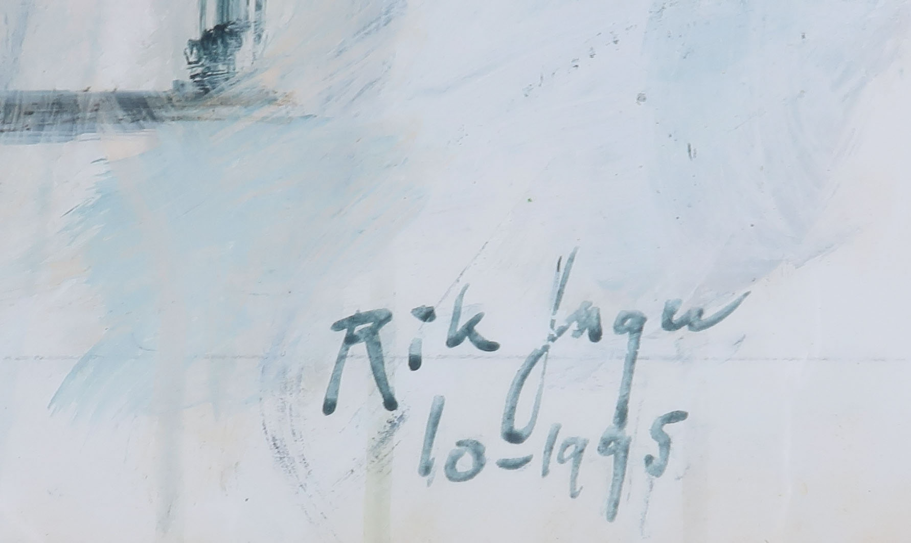 Rik Jager - Acryl op papier, Rotslandschap - Ingelijst kopen? Bied vanaf 100!