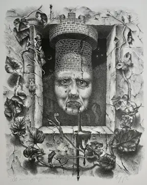 AcheterNiet of onleesbaar gesigneerd - Litho "De ondergang van het huis Usher"? Enchérissez de 10!