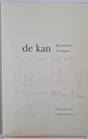 Klaas Gubbels - De kan - met originele tekening kopen? Bied vanaf 100!