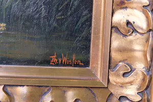 Thomas van Wissen - Weiland in ondergaande zon kopen? Bied vanaf 50!
