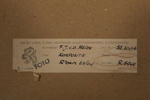 Frans van der Heide - Compositie - 1963 - gewassen inkt op papier - BKR Rotterdam kopen? Bied vanaf 20!