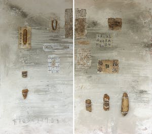 Chantal Borremans - Gemengde techniek op doek, 2-luik Morcellement (Zeer groot) kopen? Bied vanaf 1!