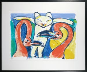 Anton Vrede - Zeefdruk, Hello it's me - Ingelijst kopen? Bied vanaf 35!