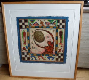 Eric Toebosch - Zeefdruk, 2000, 'Over het mysterie van de gouden ballen' kopen? Bied vanaf 60!