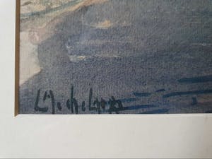 Leo Mechelaere - Straatbeeld in Brugge (in contemporaine luxe lijst) kopen? Bied vanaf 100!