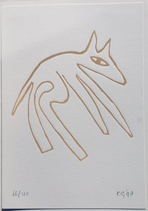 Klaas Gubbels - linosnede uit 1998 - oplage 125. kopen? Bied vanaf 165!