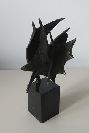 Bernadette Leijdekkers - Bronzen beeld "Wind in de zeilen" kopen? Bied vanaf 70!