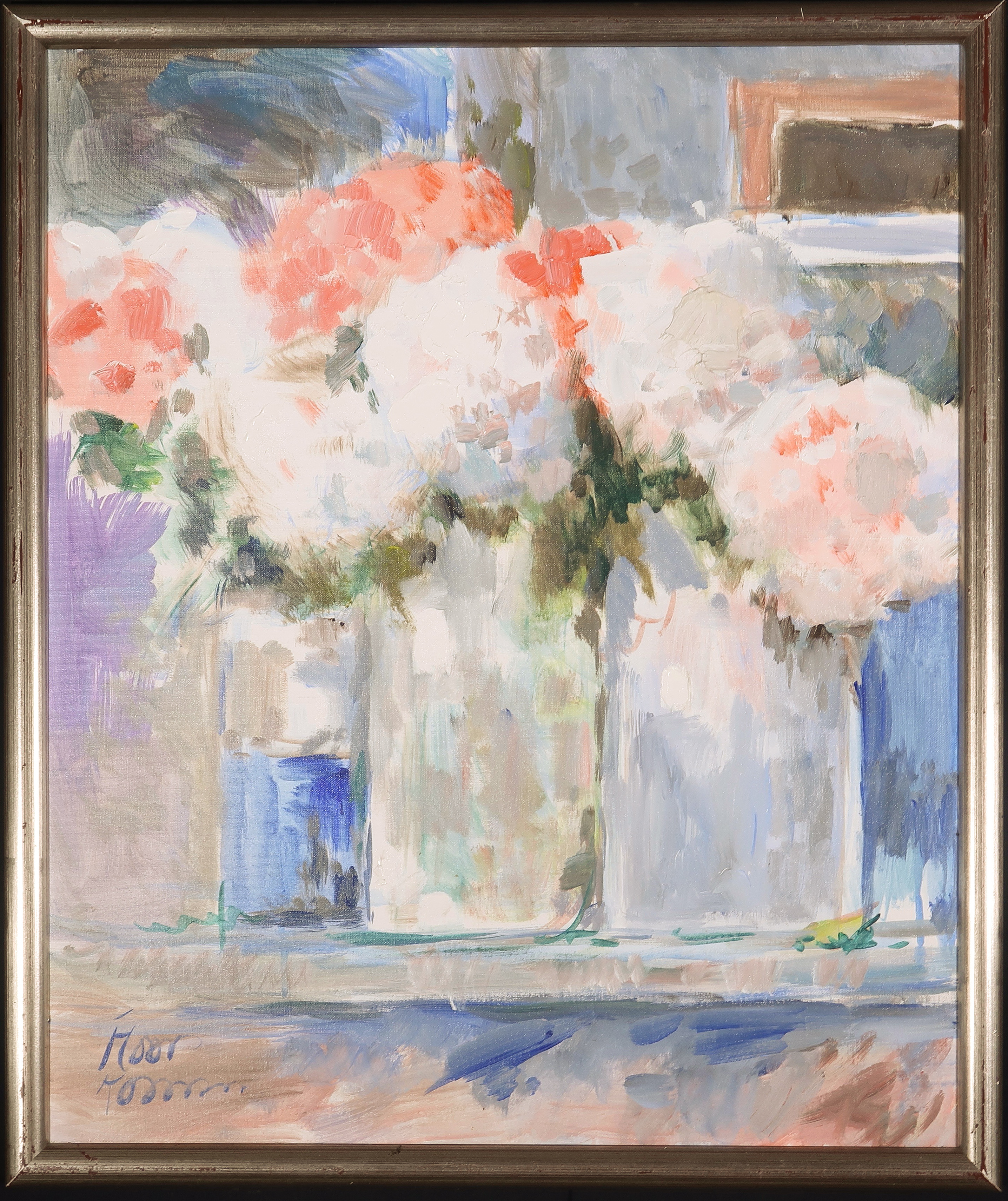 Floor Koomen - Olieverf op doek, Bloemstilleven III - Ingelijst kopen? Bied vanaf 70!