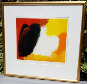 Eugene Brands - Abstracte compositie, zeefdruk (mooi ingelijst) kopen? Bied vanaf 175!