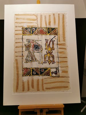 Carla Raadsveld - Afrikaans Zeefdruk- Zeer groot - kopen? Bied vanaf 50!