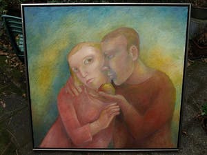 An Beerman - Olieverf op linnen , Verleiding – ingelijst , 93 x 98 cm - 2005 kopen? Bied vanaf 50!