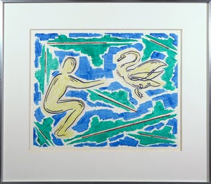 Herman Geerdink - Droge naald kleurenets, Zonder titel - Ingelijst kopen? Bied vanaf 1!