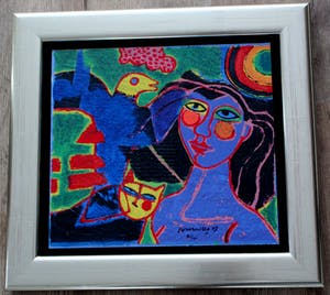 Corneille - Prachtige terragravure op doek- 2003 kopen? Bied vanaf 495!