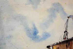 Niet of onleesbaar gesigneerd - Bomschuit op het strand kopen? Bied vanaf 10!