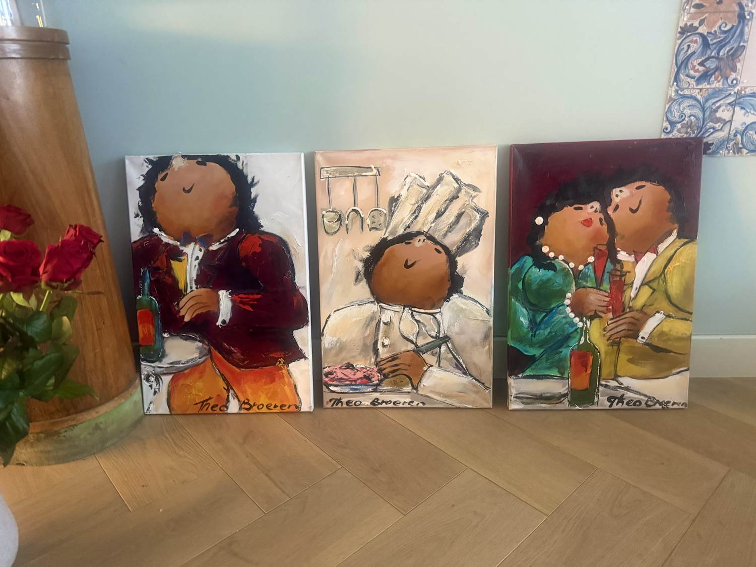 Theo Broeren - Drieluik “restaurant” kopen? Bied vanaf 150!